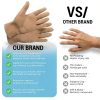 Kami-So Waterproof Skater Wrist Guard Gloves Beige with Crystals-4