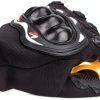 Skate Gloves TaktZeit Black Medium Breathable Mesh Removable Pucks-4
