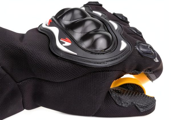 Skate Gloves TaktZeit Black Medium Breathable Mesh Removable Pucks-4