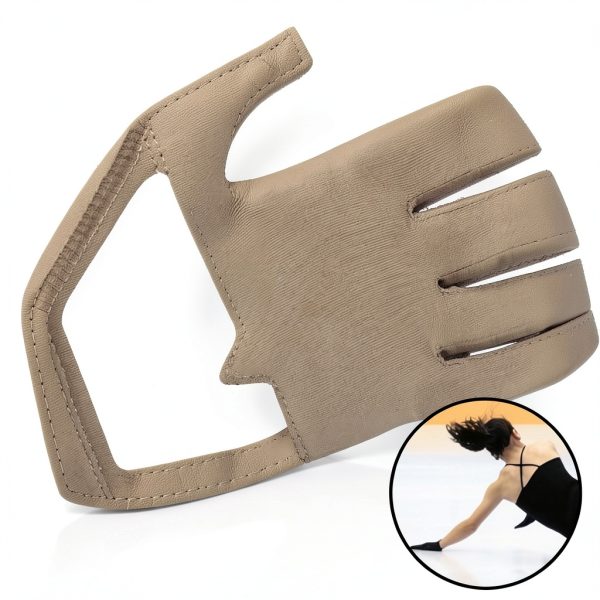 Kami-So Waterproof Skater Wrist Guard Gloves Beige with Crystals-5