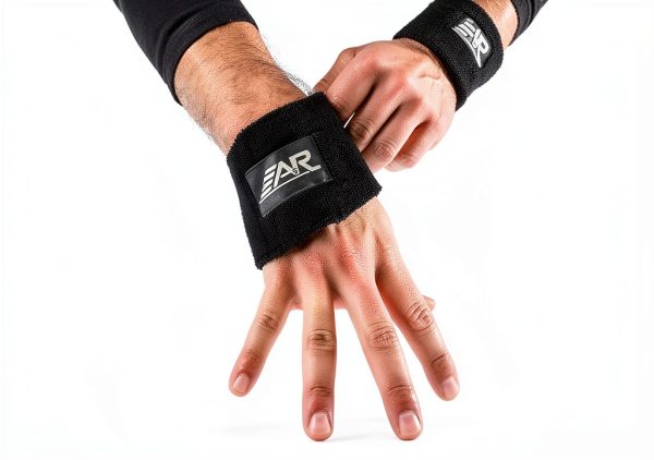 Hockey Wrist Guard Black A&R Collectibles Padded Terry Cloth One Size-1