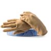 Kami-So Waterproof Skater Wrist Guard Gloves Beige with Crystals-3