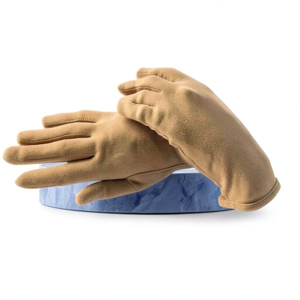 Kami-So Waterproof Skater Wrist Guard Gloves Beige with Crystals-3