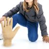 Kami-So Waterproof Skater Wrist Guard Gloves Beige with Crystals-6