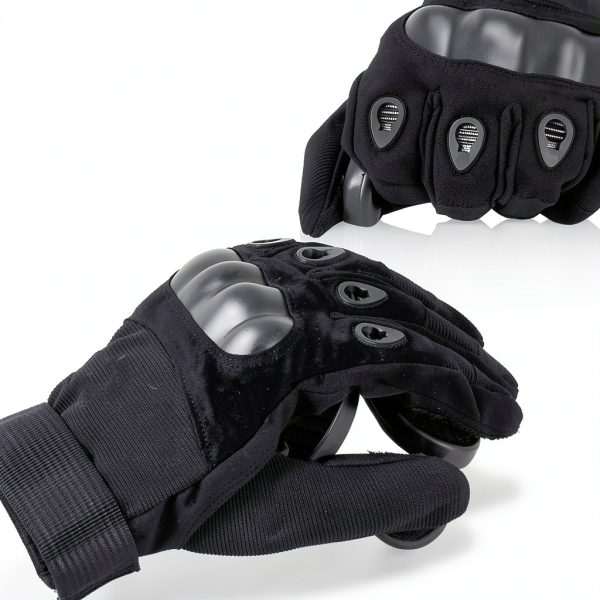 Skateboard Gloves Glield Downhill Slide with 2 Spark Pucks Black-5
