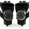 Skateboard Gloves Glield Downhill Slide with 2 Spark Pucks Black-0