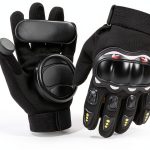 Skateboard Gloves WENGINS Black Medium with 3 Sliders Wrist Guard-0