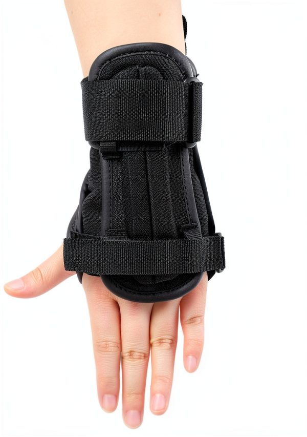 Wrist Guard boruizhen Impact-Resistant PE Splints Adjust Velcro Large-0