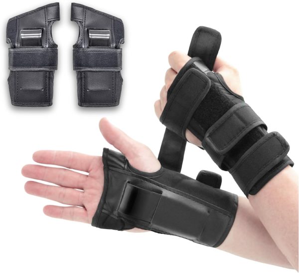 Elos Protective Gear Set Knee & Wrist Pads Adjustable Comfort Black-0