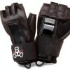 Triple Eight Hired Hands Glove Wrist Guard Black Neoprene Leather-0