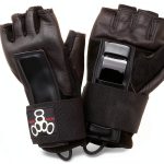 Triple Eight Hired Hands Glove Wrist Guard Black Neoprene Leather-0