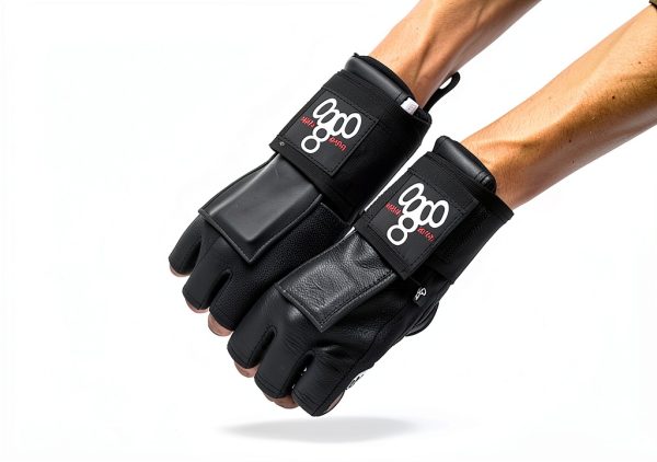 Triple Eight Hired Hands Glove Wrist Guard Black Neoprene Leather-3