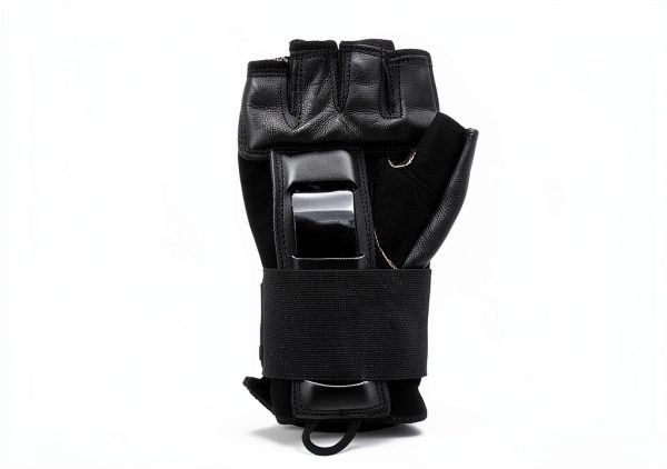 Triple Eight Hired Hands Glove Wrist Guard Black Neoprene Leather-1